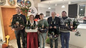 Gewinner der Präsentkörbe beim Weihnachtsschießen